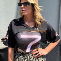 Top Lea con coprispalle Nero