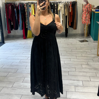 Dress Vientha Nero in pizzo San Gallo