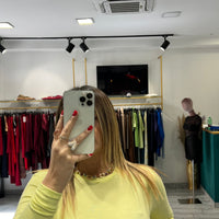 Maglia Crop Isa Gialla