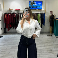 Camicia a incrociatina Bianca