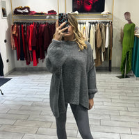 Leggings Paola Grigio con staffa