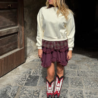 Gonna Brooke Bordo a pantaloncino
