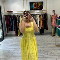 Dress Syl Giallo in pizzo San Gallo