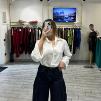 Camicia a incrociatina Bianca