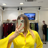 Camicia a incrociatina Gialla