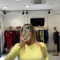 Maglia Crop Isa Gialla