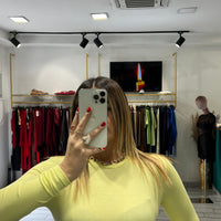 Maglia Crop Isa Gialla