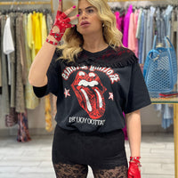 T-Shirt Rock Rolling Stones Mouth