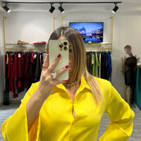 Camicia a incrociatina Gialla