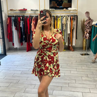 Dress a incrocio Rosso e Giallo