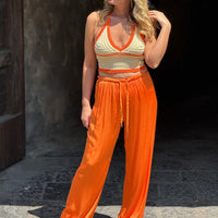 Pantalone Satin Arancio