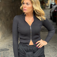 Maglioncino Siena Nero con zip