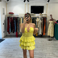 Mini Dress San Gallo Giallo