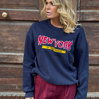 Felpa New York Blu