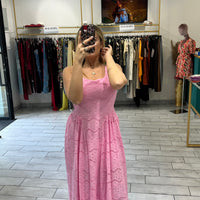 Dress Syl Rosa in pizzo San Gallo