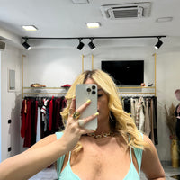 Top Erin con coprispalle Verde Acqua