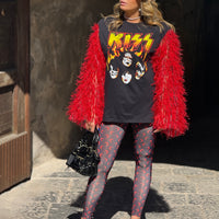 T-Shirt Rock Kiss Pompon