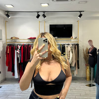 Top Erin con coprispalle Nero