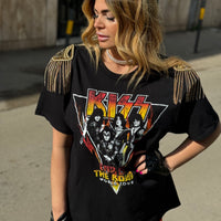 T-Shirt Rock Kiss Fire