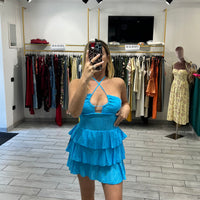 Mini Dress San Gallo Turchese