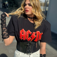 T-Shirt Rock ACDC Red Gold