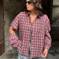 Camicia Willy Bordo/Grigia