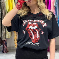 T-Shirt Rock Rolling Stones Mouth