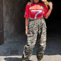 Top Lea con coprispalle Rosso