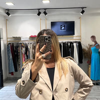 Trench Crop Mity Beige