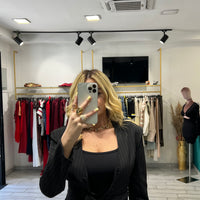 Blazer Steffy Gessato Nero