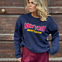 Felpa New York Blu