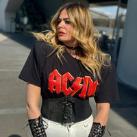 T-Shirt Rock ACDC Red Gold