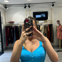 Dress Vientha Turchese in pizzo San Gallo