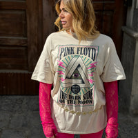 T-Shirt Rock Pink Floyd Lace Moon