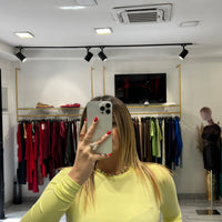 Maglia Crop Isa Gialla