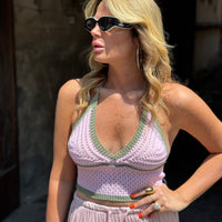 Top in filo Rosa