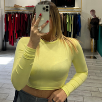 Maglia Crop Isa Gialla