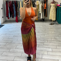 Gonna Pareo Arancio/Fucsia