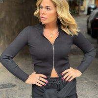 Maglioncino Siena Nero con zip