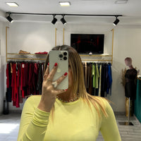 Maglia Crop Isa Gialla