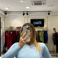 Maglia Crop Isa Celeste