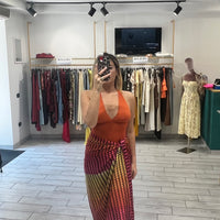 Gonna Pareo Arancio/Fucsia