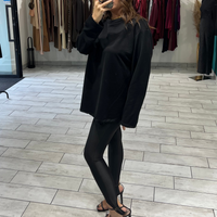 Leggings Paola Nero con staffa