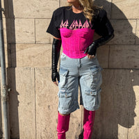 Set T-Shirt Rock Def Leppard con Bustino