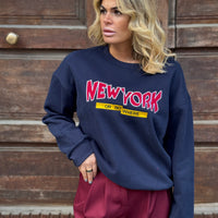 Felpa New York Blu