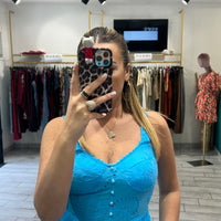 Dress Vientha Turchese in pizzo San Gallo