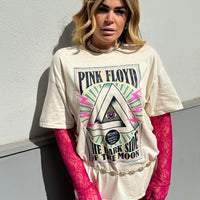 T-Shirt Rock Pink Floyd Lace Moon