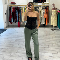 Pantalone Satin Verde