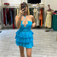 Mini Dress San Gallo Turchese