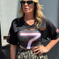 Top Lea con coprispalle Nero